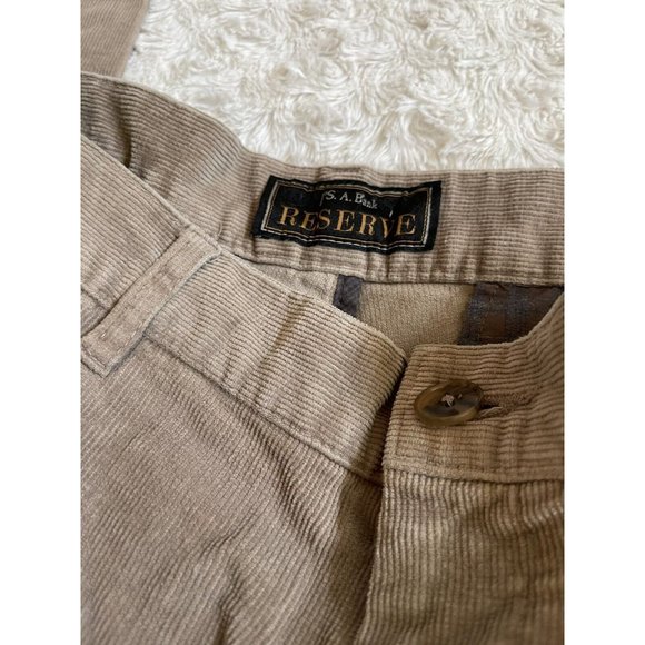 Jos A Bank Reserve Men's Tan Corduroy Bottoms Pants Size 34X34 (Runs Small) - Picture 3 of 8